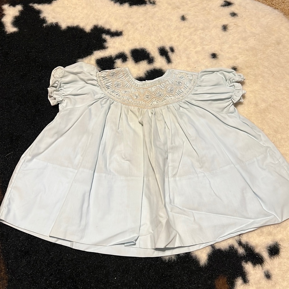 Pastel brand light blue smocked dress size 0-3 months